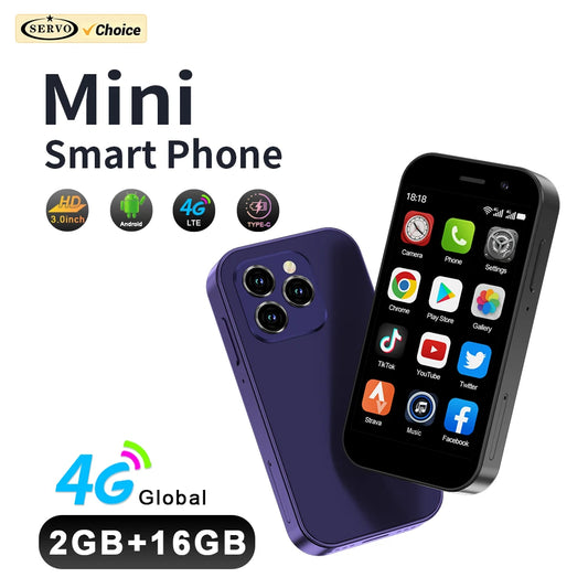SERVO KING8000 Mini Smartphone Android 4G LTE, GPS, pantalla de 3
