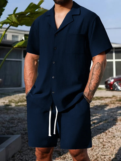 Conjunto deportivo informal de verano de 2 piezas para hombre