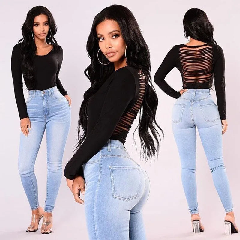 Pantalones vaqueros ajustados  para mujer, pantalones vaqueros