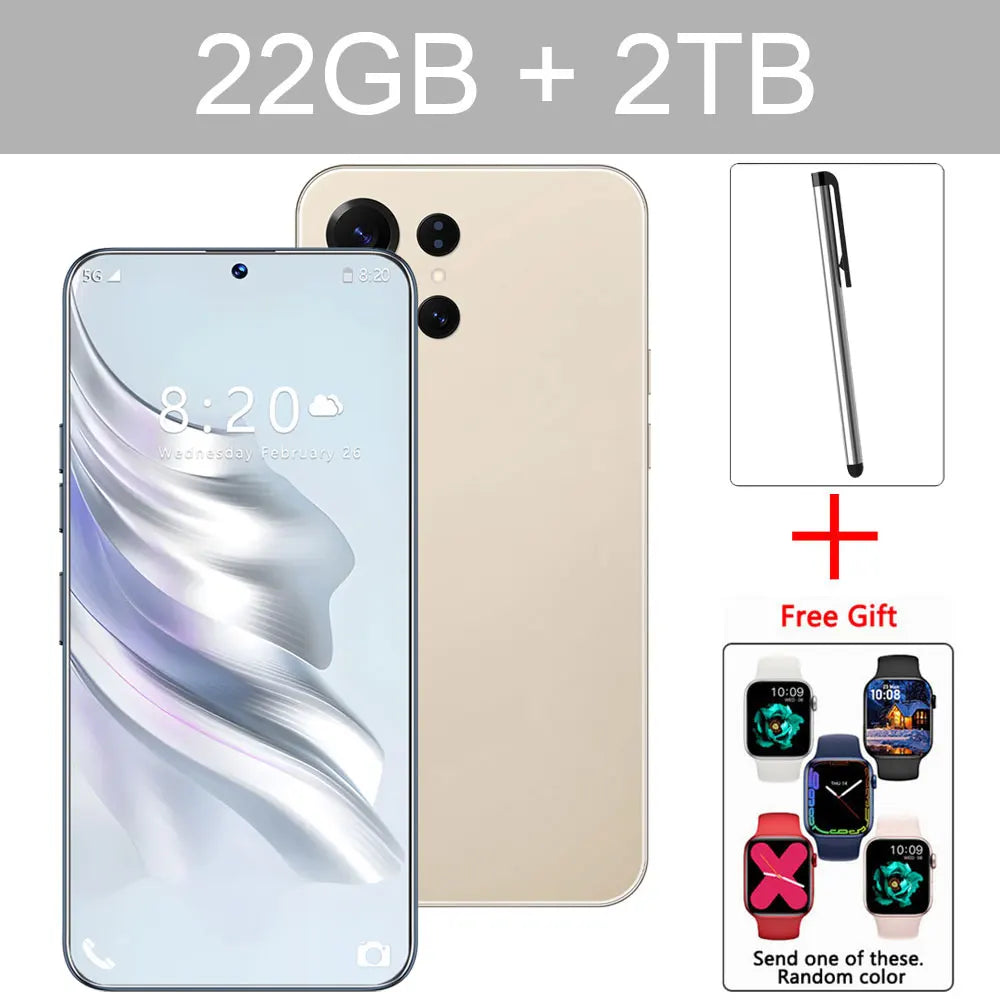 Nuevo teléfono inteligente 14T Pro original de 7,3 pulgadas, 8000 mAh, Android