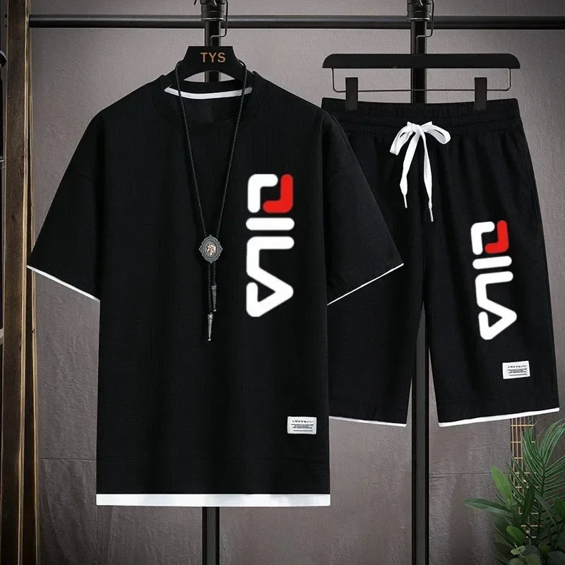 Nuevo conjunto de dos piezas de camiseta y pantalones cortos