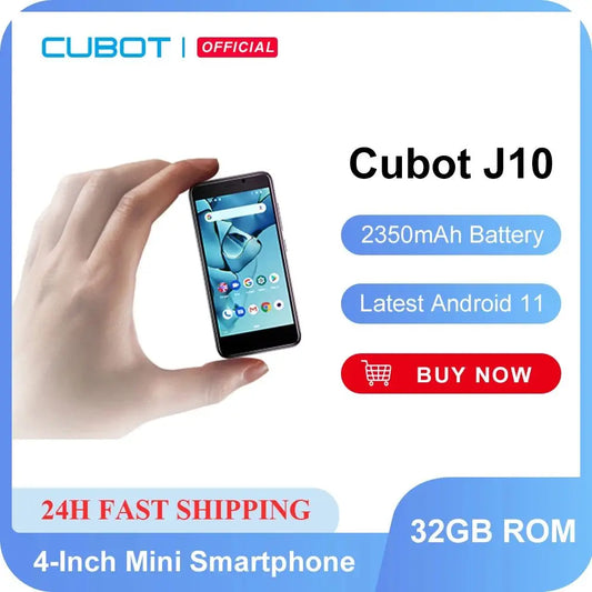 Cubot J10 Smartphone Mini Teléfono de 4 pulgadas 2350 mAh 32 GB ROM