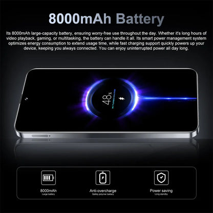 Nuevo teléfono inteligente 14T Pro original de 7,3 pulgadas, 8000 mAh, Android