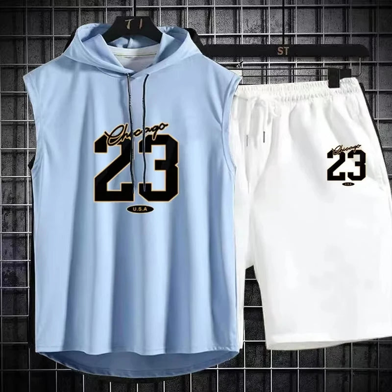 Conjunto deportivo de verano para hombre, nuevo modelo transpirable 2025