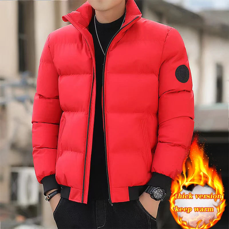 Chaqueta de algodón con cuello alto para otoño e invierno