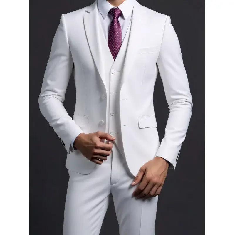 Traje (Blazer + Chaleco + Pantalones) para hombre, estilo británico