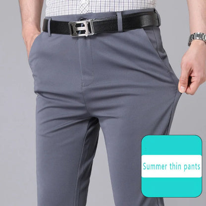 Pantalones casuales elegantes para hombre, elásticos, deportivos