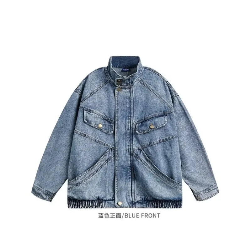 Chaqueta vaquera para hombre, primavera otoño