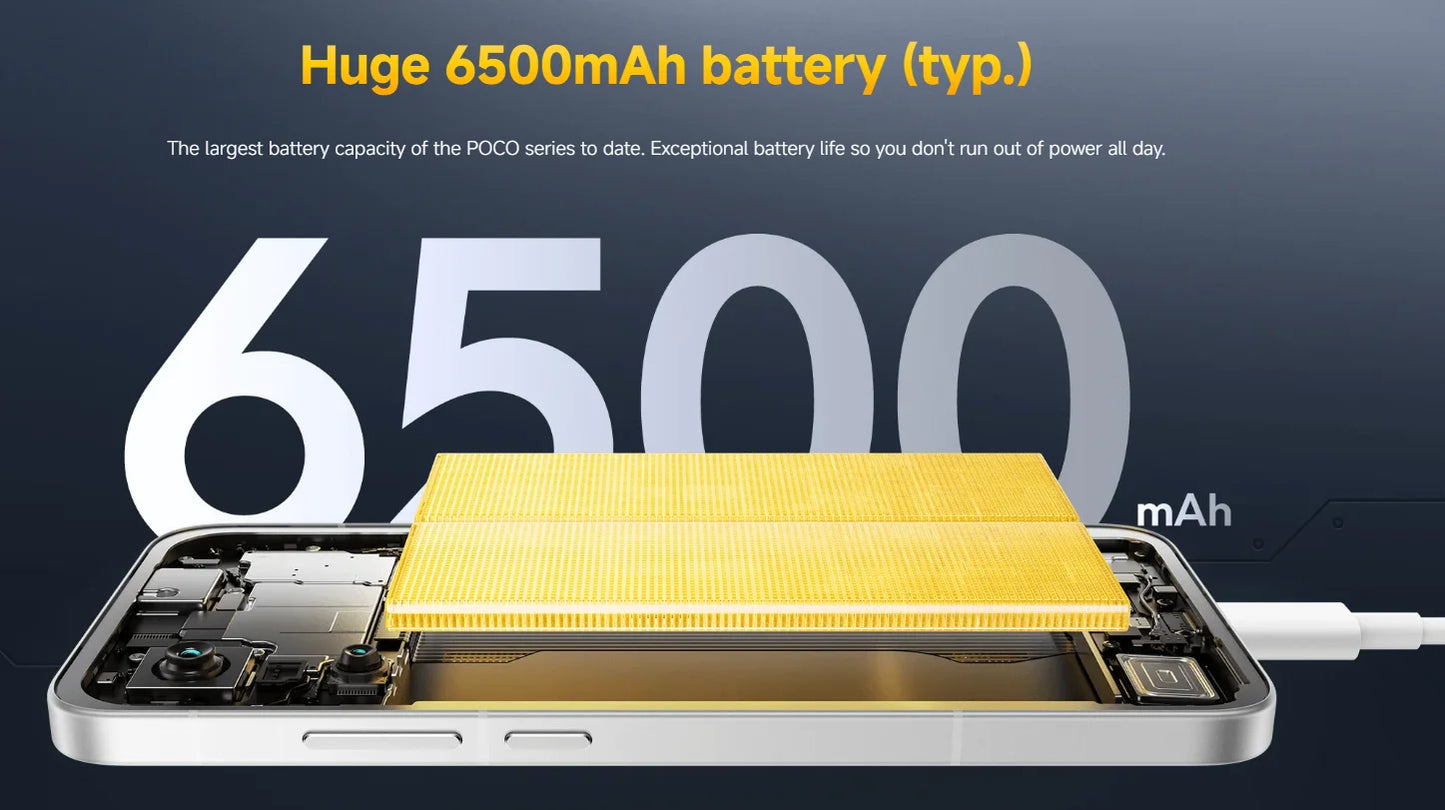 POCO F7 5G NFC Smartphone Snapdragon®8S Gen 4 Batería 6500mAh 90W
