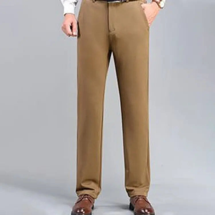 Pantalones de traje de seda de hielo para hombre Pantalones holgados