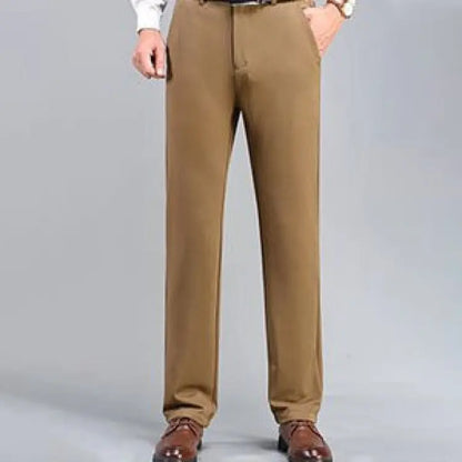 Pantalones de traje de seda de hielo para hombre Pantalones holgados
