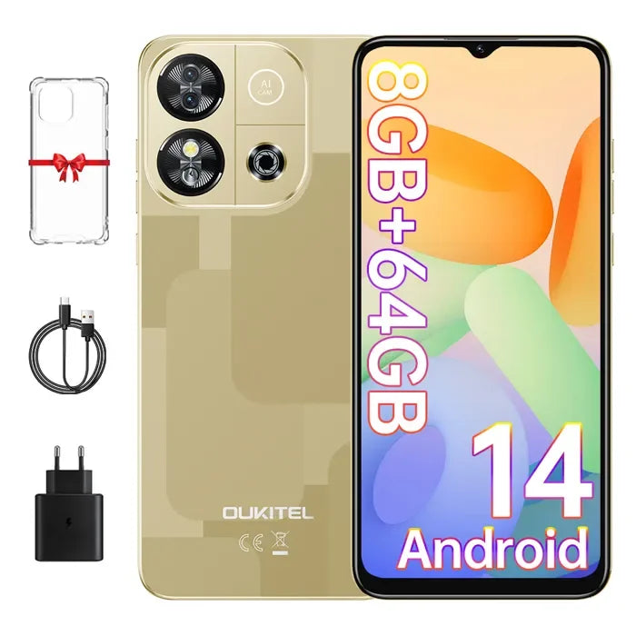 Smartphone Android 4G OUKITEL C57S de 14" con 8 GB (2+6) de RAM y 64 GB