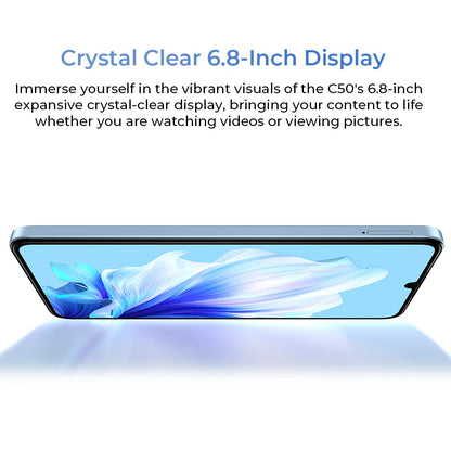Teléfono OUKITEL C50 desbloqueado 5G-Smartphone Android 14, 24GO + 128