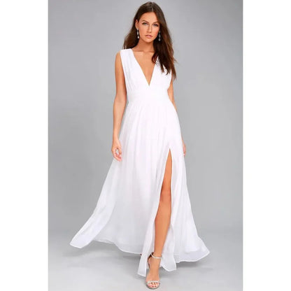 Vestido maxi sexy sin espalda de verano para mujer, de malla