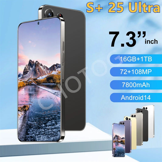 Teléfonos celulares originales S+ 25 Ultra 7.3HD Smartphone económico