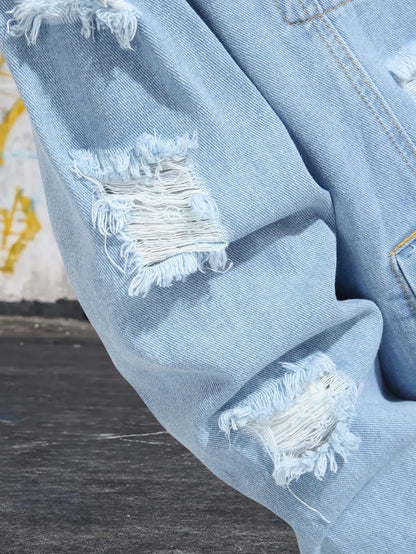 Chaqueta vaquera informal para hombre, estilo urbano