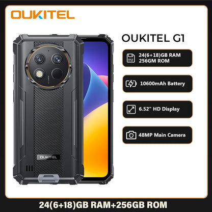 Teléfono inteligente robusto Oukitel G1 Android 24 GB (6+18) + 256 GB