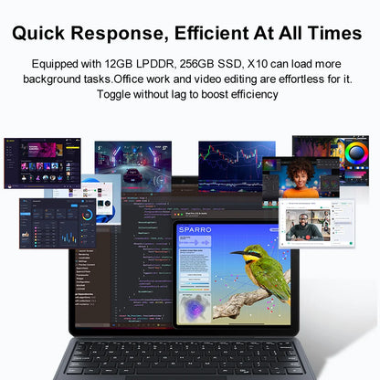Laptop Ninkear X10 2 en 1, IPS de 10.1 pulgadas, Intel Core m3-8100Y, 12 GB