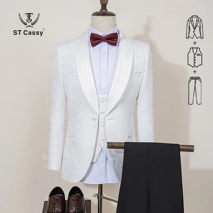Cassy - Traje de fiesta de alta calidad con talla retro, esmoquin