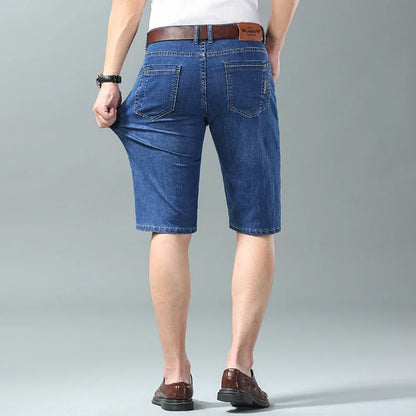 Pantalones cortos vaqueros de verano para hombre, de moda, de color claro