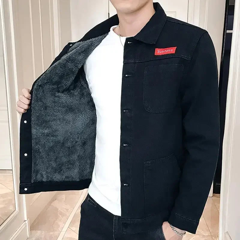 Abrigos vaqueros para hombre, chaqueta vaquera