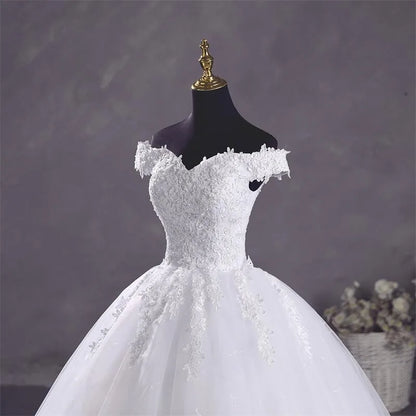 Vestidos de novia Ashley Gloria en blanco puro, elegante vestido de fiesta