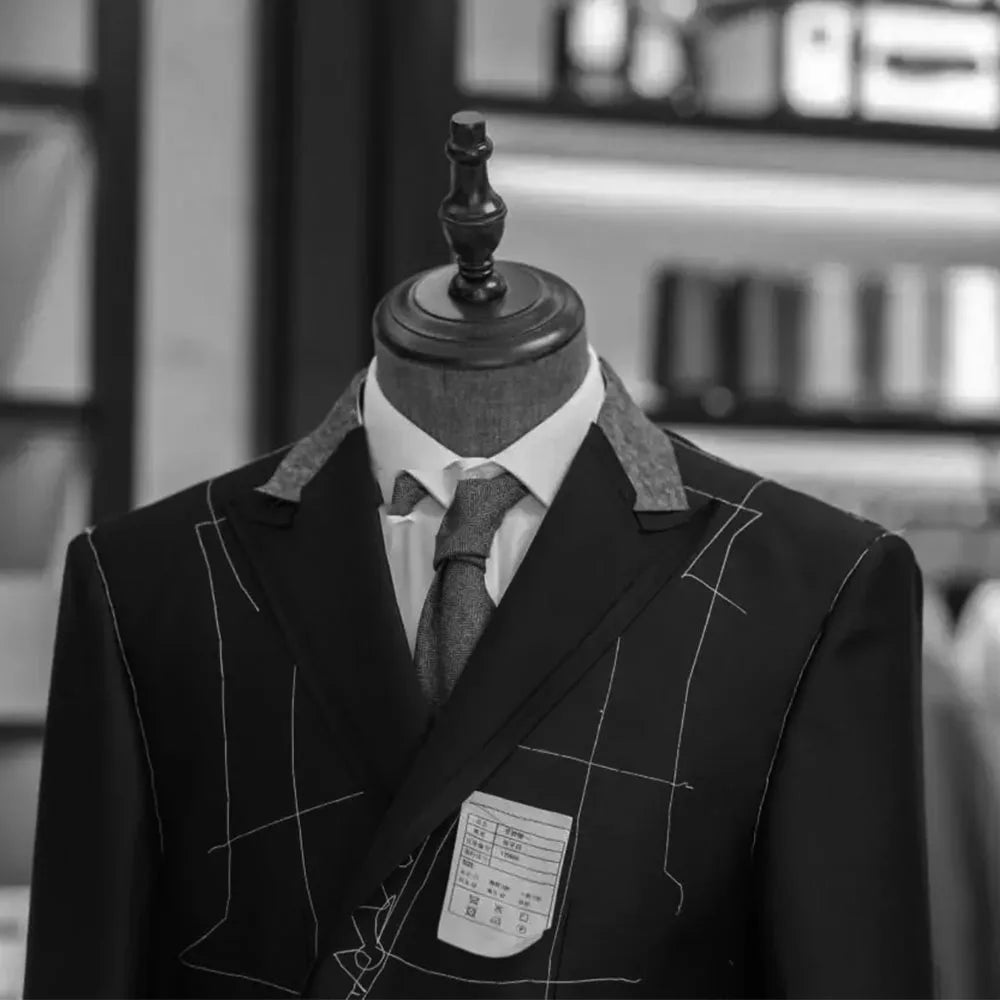 Traje de moda de dos piezas para hombre, traje formal de negocios