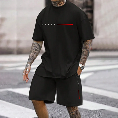 Conjunto de camiseta casual 3D para hombre, ropa deportiva de talla grande