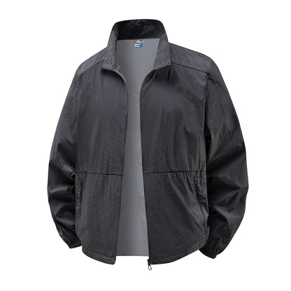 Chaqueta de senderismo ligera e impermeable de verano para hombre