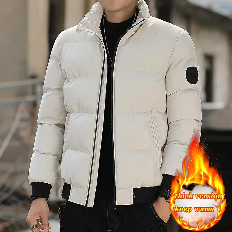 Chaqueta de algodón con cuello alto para otoño e invierno