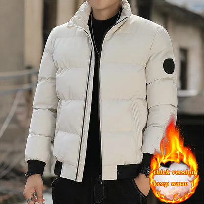 Chaqueta de algodón con cuello alto para otoño e invierno