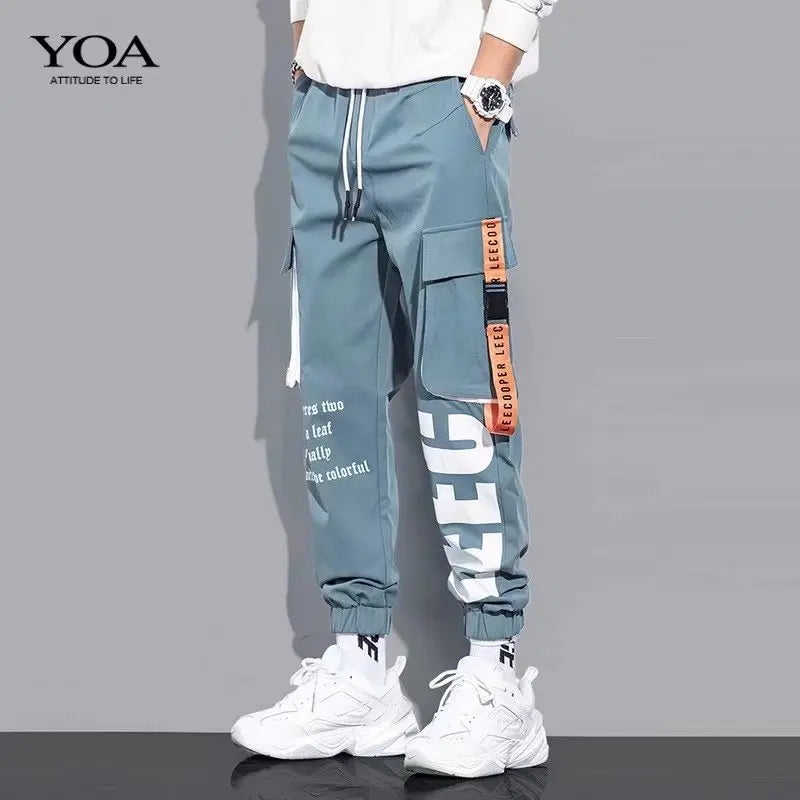 Pantalones cargo con cordón y múltiples bolsillos, pantalones cargo