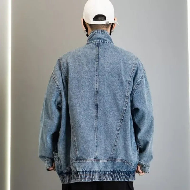 Chaqueta vaquera para hombre, primavera otoño