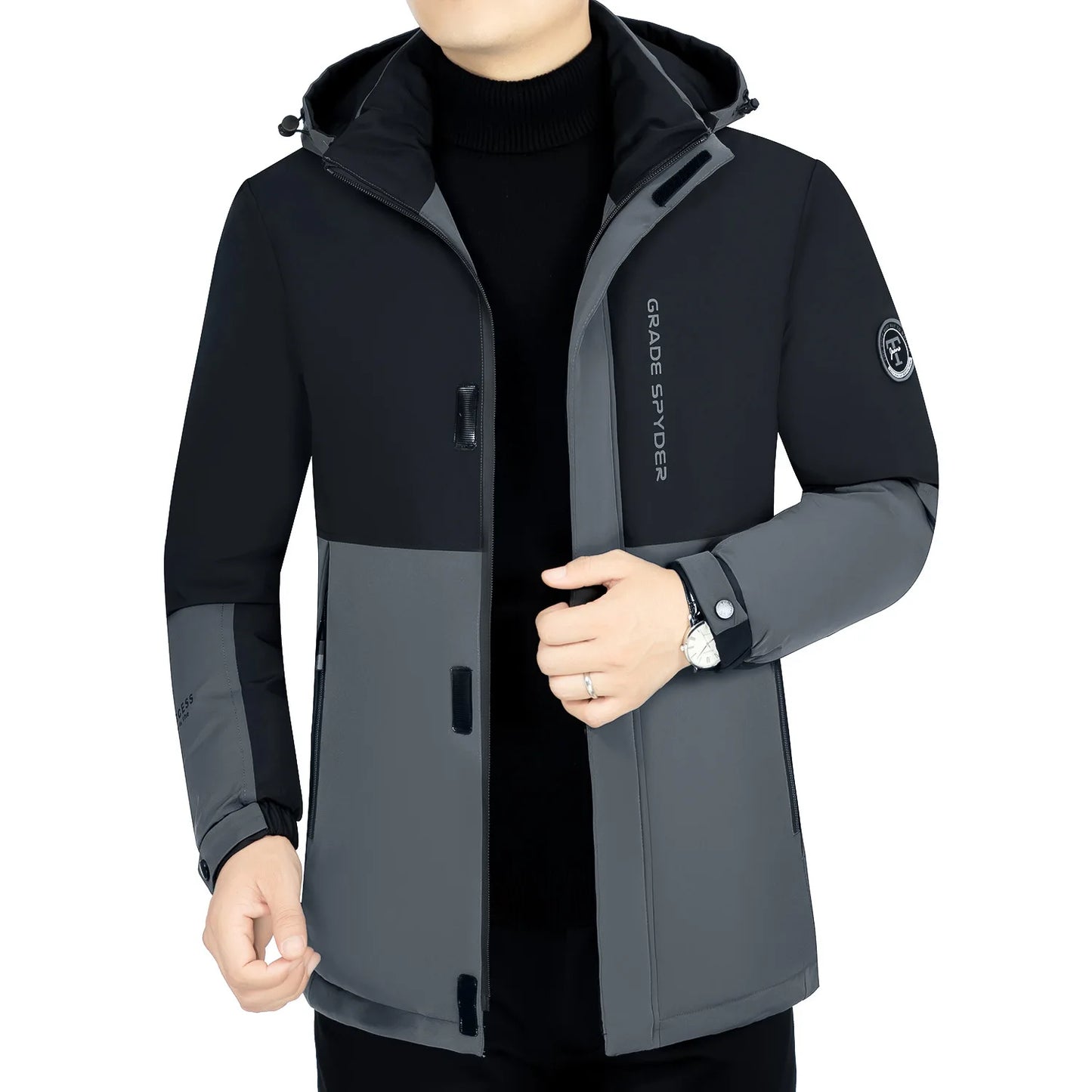 Nuevas parkas cálidas e impermeables para hombre, chaqueta informal