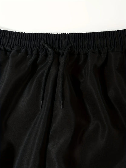 Pantalones cargo con cordón y múltiples bolsillos, pantalones cargo