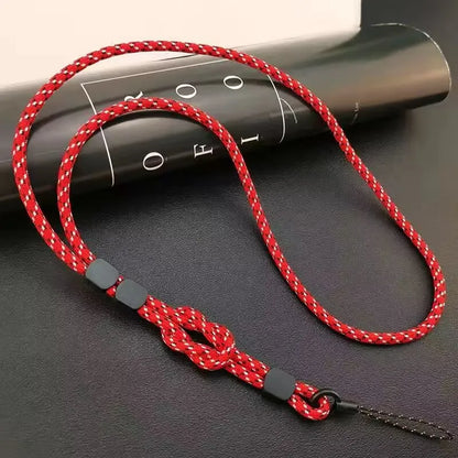 Cadena larga para colgar en el cuello, tejida a mano, para teléfono móvil