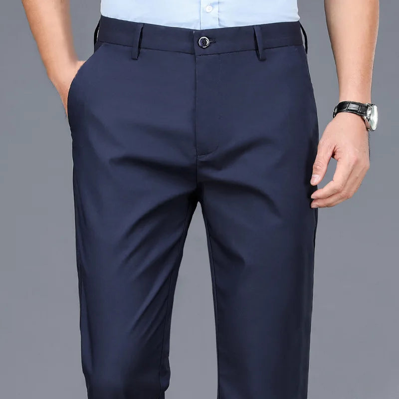 Pantalones casuales elegantes para hombre, elásticos, deportivos