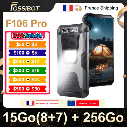 Smartphone robusto FOSSiBOT F106 Pro (8+7 GB RAM/256 GB ROM mAh)
