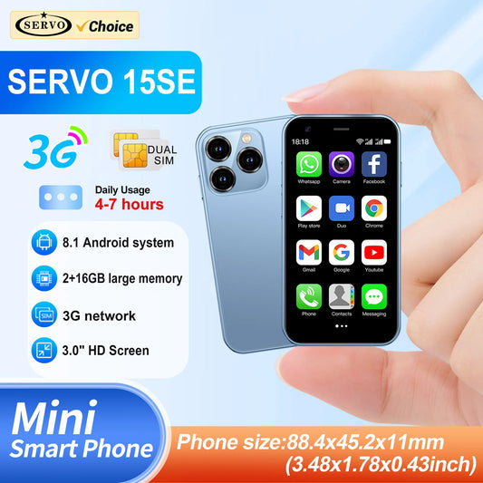 SERVO 15SE Mini Smartphone 3G WCDMA Sistema Android Punto de acceso WiFi