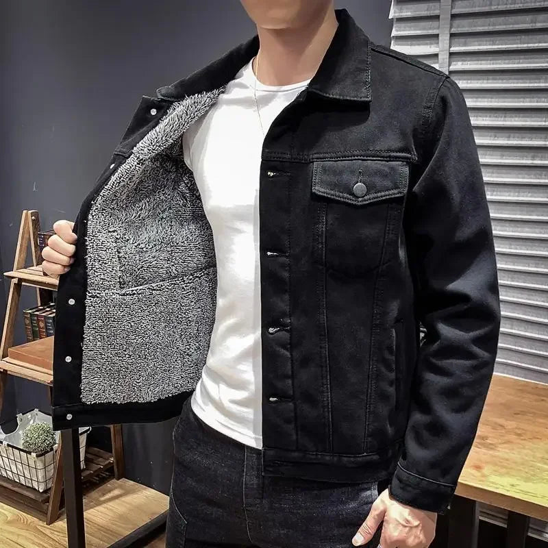 Abrigos vaqueros para hombre, chaqueta vaquera