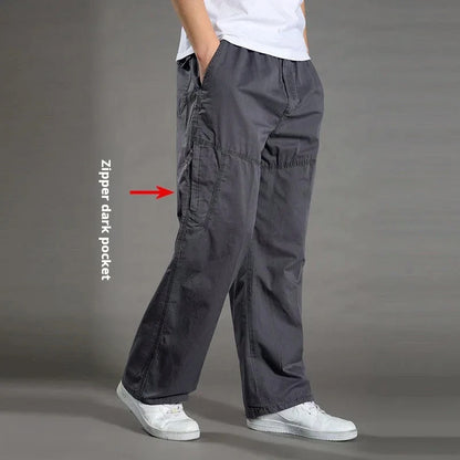 Pantalones cargo 95 % algodón para hombre, ropa de trabajo de verano