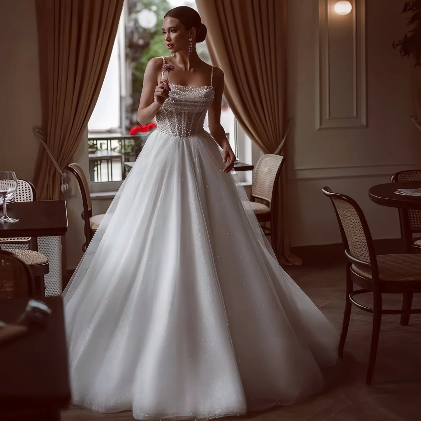Vestidos de novia con brillo, encantadores vestidos de novia con cuentas