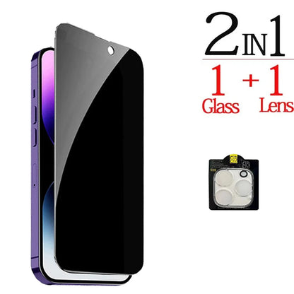 1~4 protectores de pantalla de vidrio antiespía para iPhone 17, 16, 15, 14 y 13