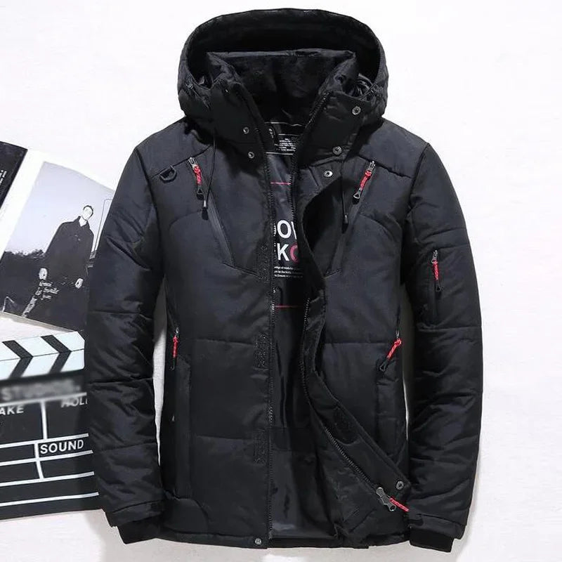 Chaqueta de invierno para hombre, informal, de plumón, cálida