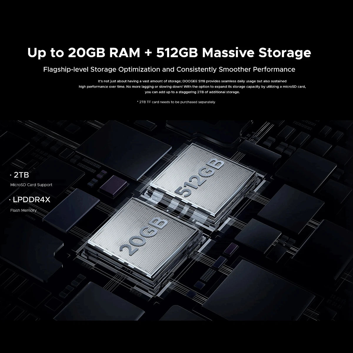 [Estreno mundial] Smartphone robusto DOOGEE S118 de 20 GB (8 GB + 12 GB