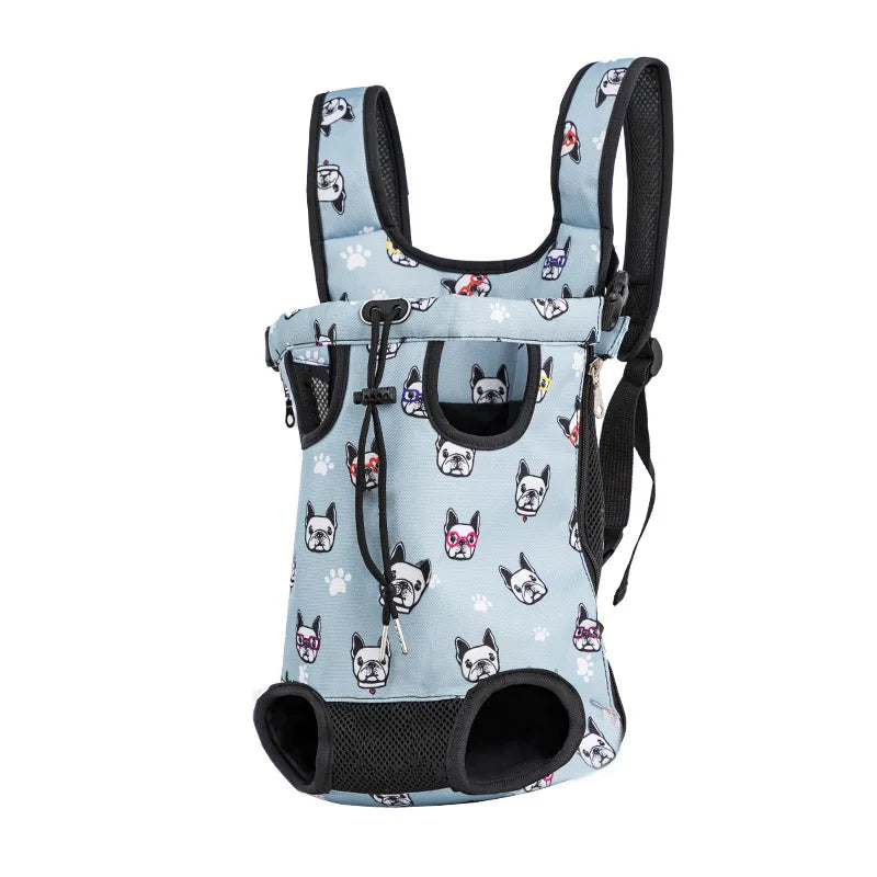 Bolsa de transporte ajustable para gatos, mochila de doble hombro para mascota