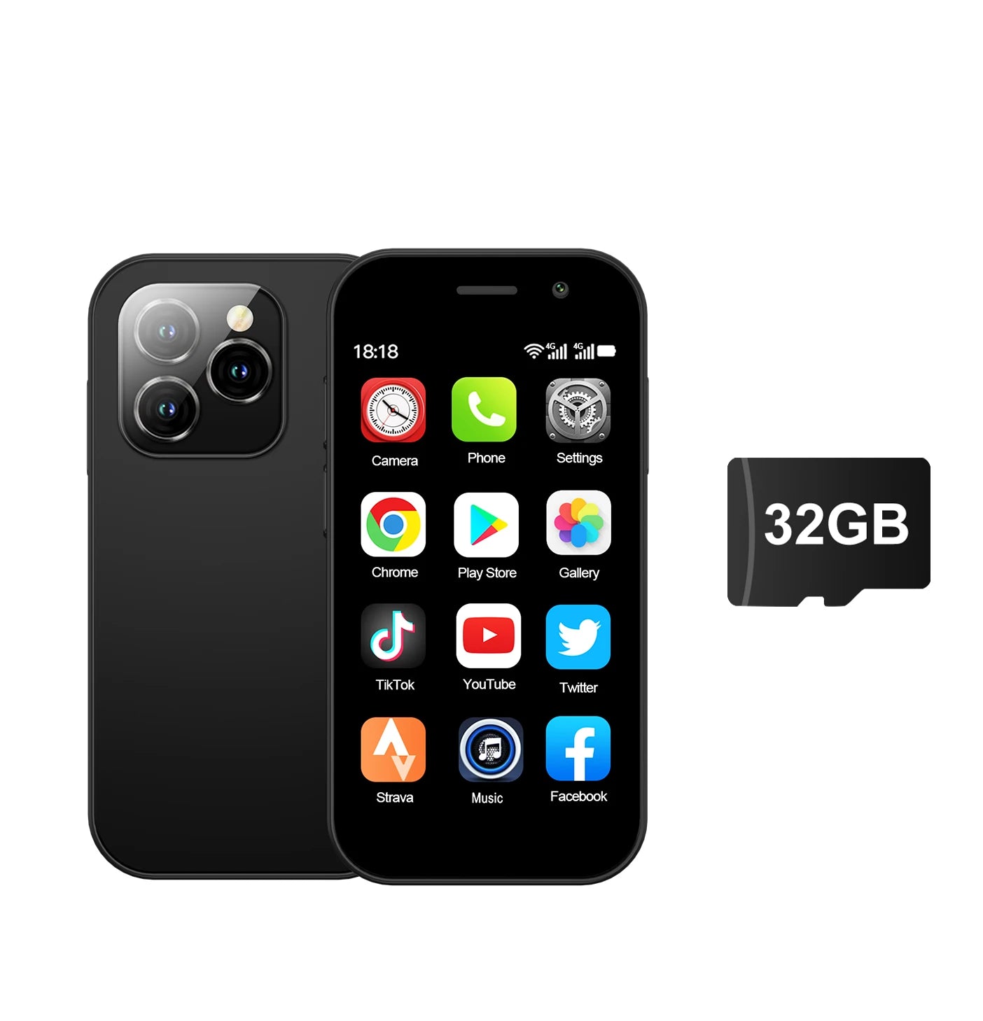SERVO KING8000 Mini Smartphone Android 4G LTE, GPS, pantalla de 3