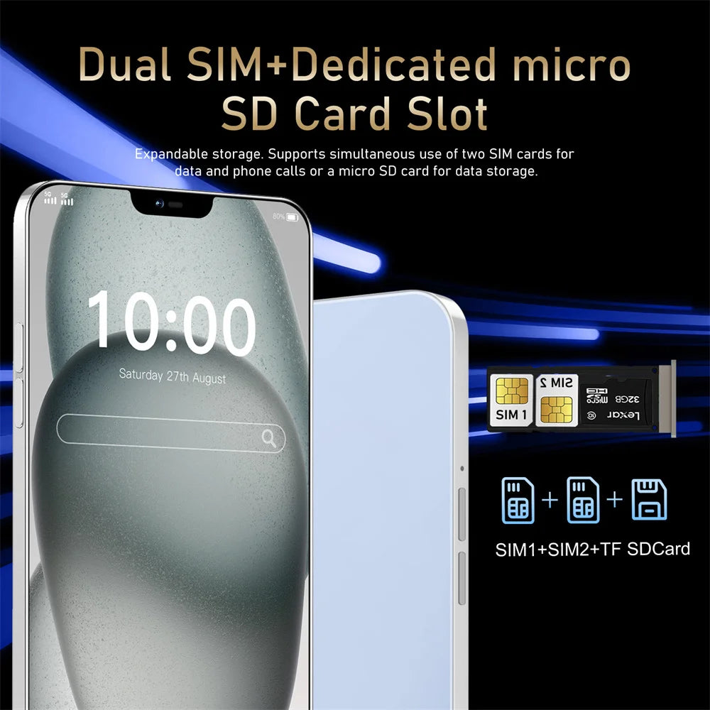 Teléfono inteligente original S26 Ultra 5G 7.0HD Snapdragon 888, tarjeta SIM