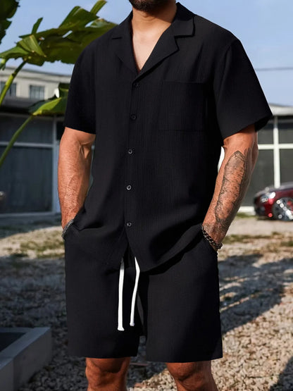 Conjunto deportivo informal de verano de 2 piezas para hombre