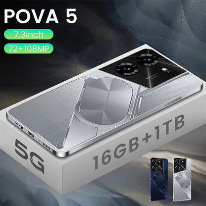 Teléfono inteligente Pova 5 Pro original, 7.3 HD, doble SIM, 6800 mAh, Android 13